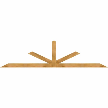 Ekena Millwork Saratoga Rough Sawn Timber Gable Bracket, Western Red Cedar, 108"W x 27"H x 2"D x 4"F, 6/12 Pitch GBW108X27X0204SAR00RWR